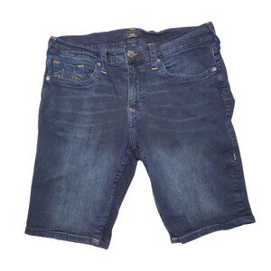 True Religion Men's Blue Jean Shorts